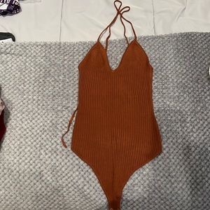 Abercrombie thong bodysuit, rust color